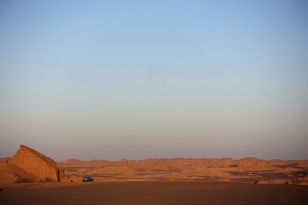 Lut-Wüste/Iran: Sonnenuntergang