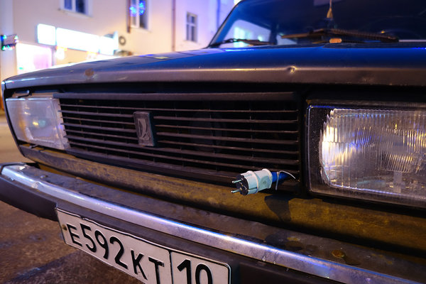 Lada mit normalem Stecker für eine elektrische Zusatzheizung